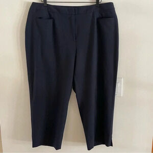 Talbots Navy Blue Ankle Crop Heritage Chino Work Office Pant Women’s 18W